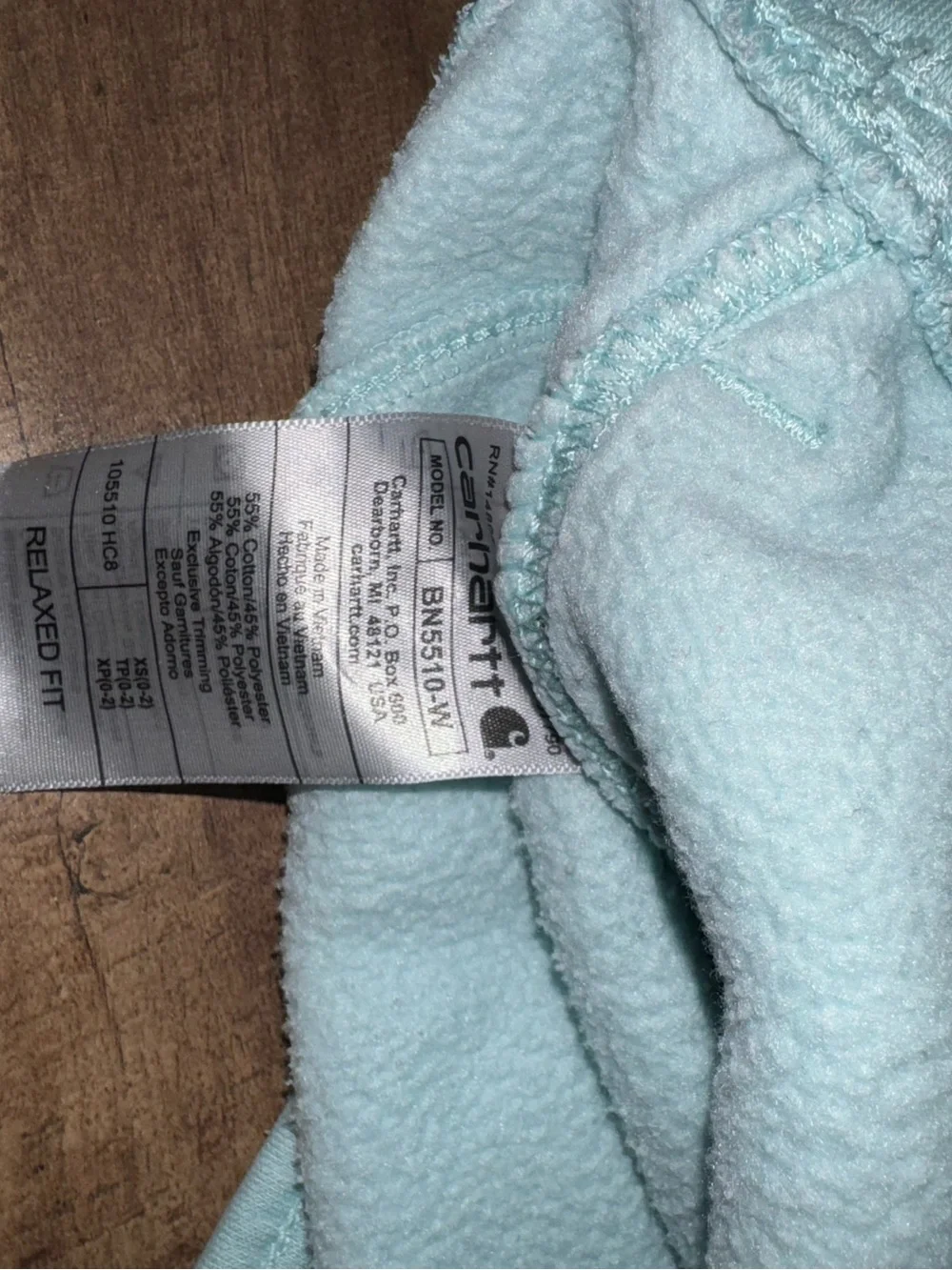 Carhartt Light Teal Fleece Joggers - Picture 4 of 7